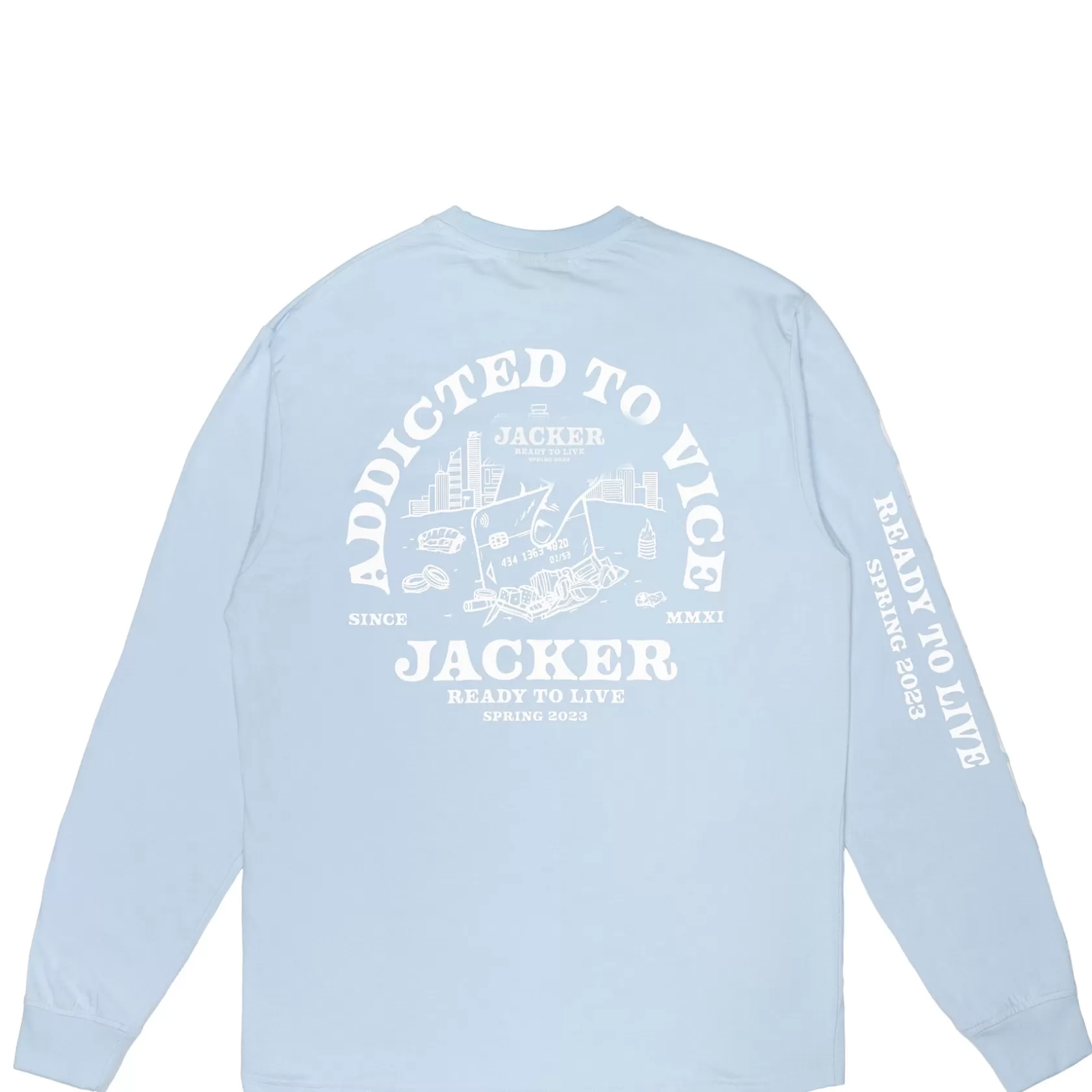 Addicted-Long Sleeves-Blue^Jacker Sale