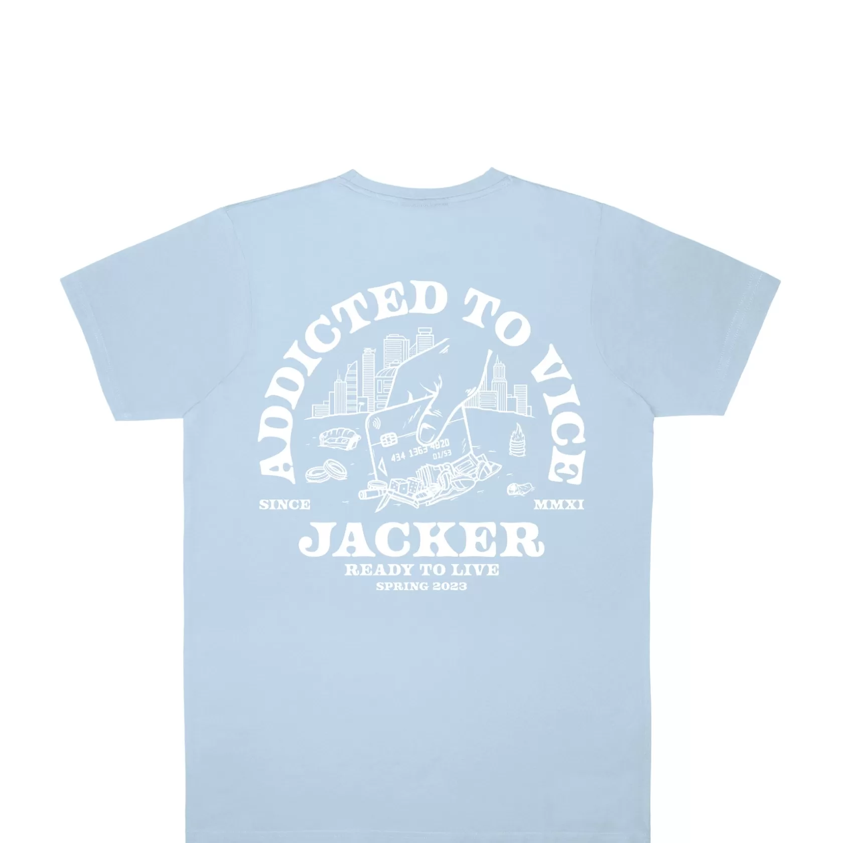 Addicted-T-Shirt-Blue^Jacker Shop