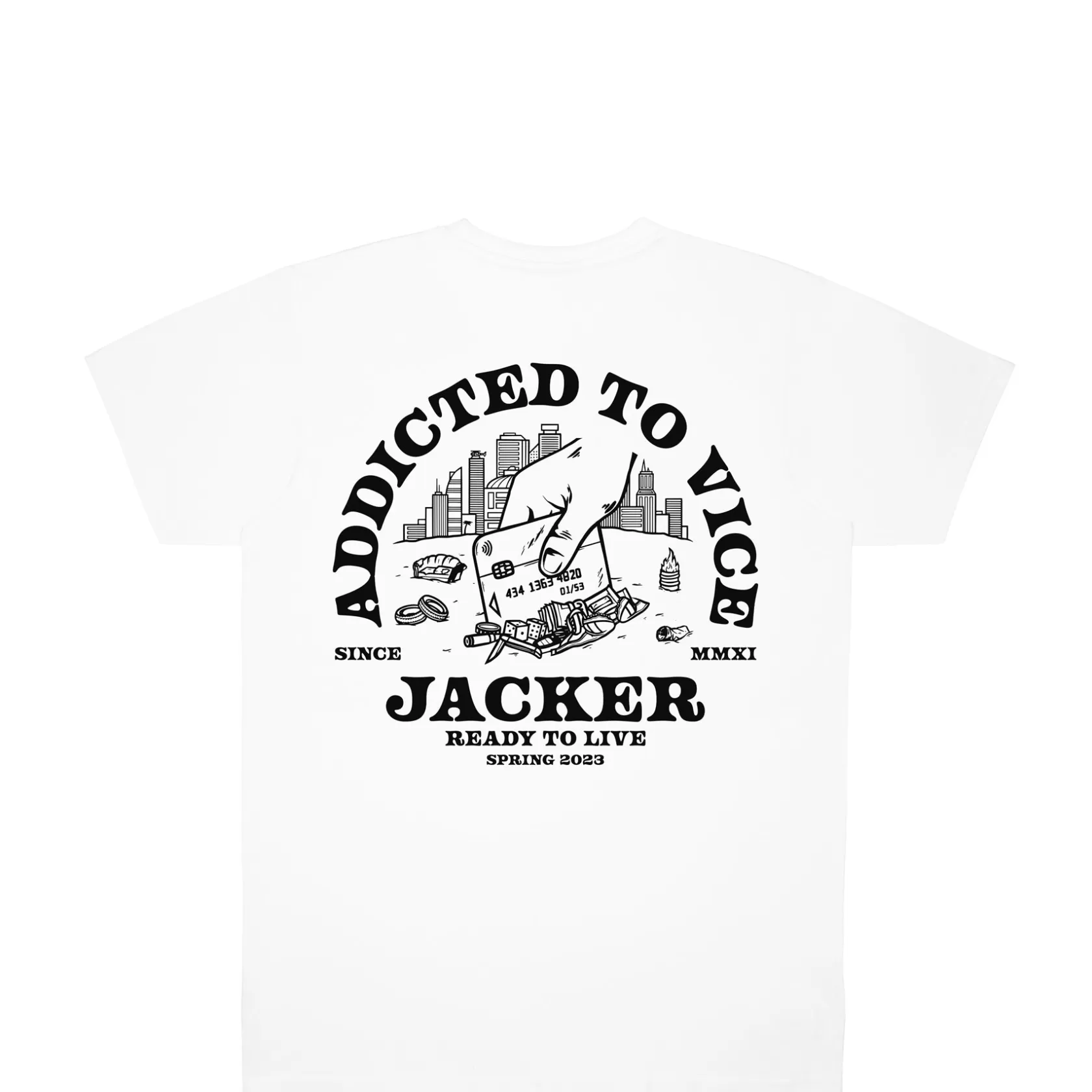 Addicted-T-Shirt-White^Jacker Store