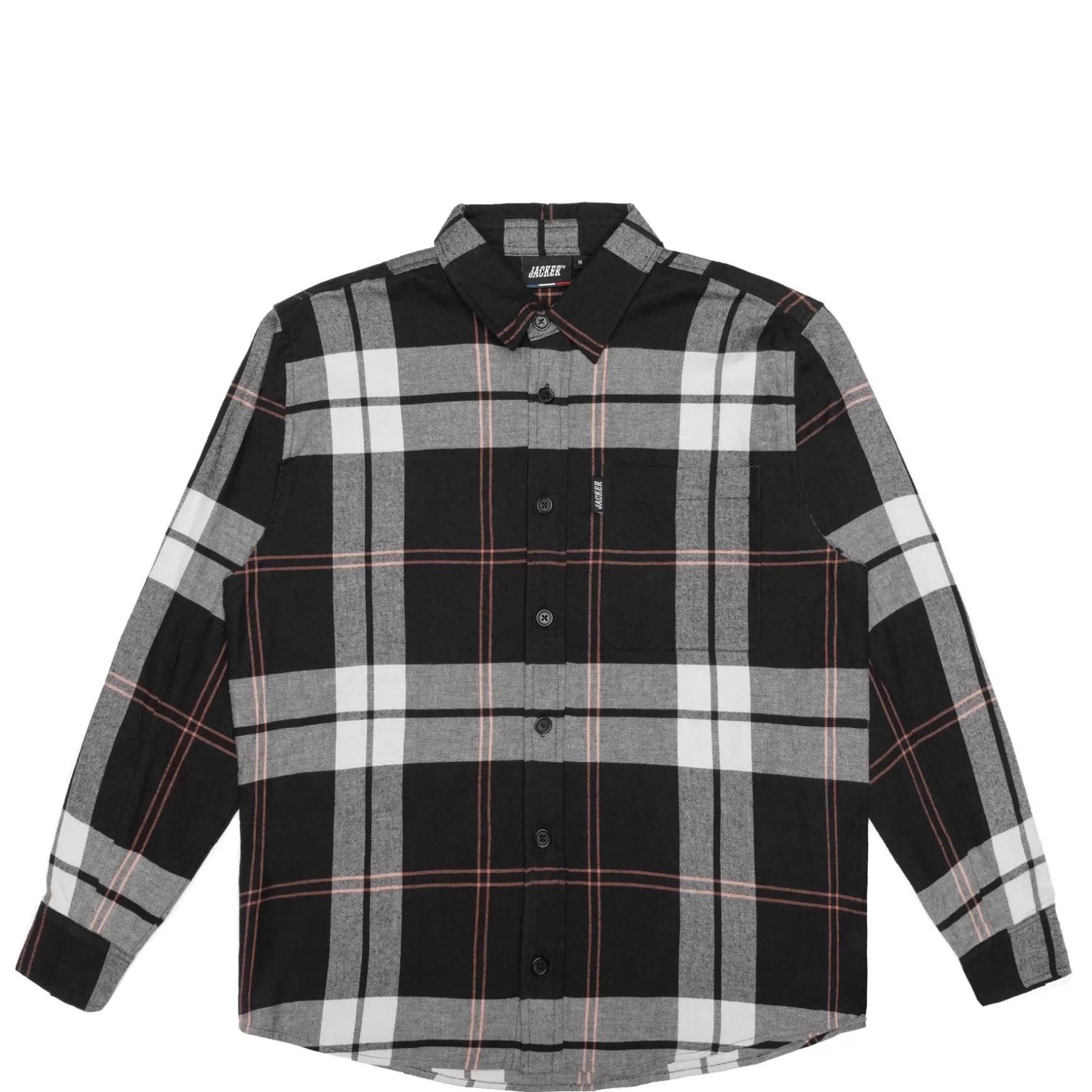 Black Plaid-Shirt-Black/Beige^Jacker Cheap