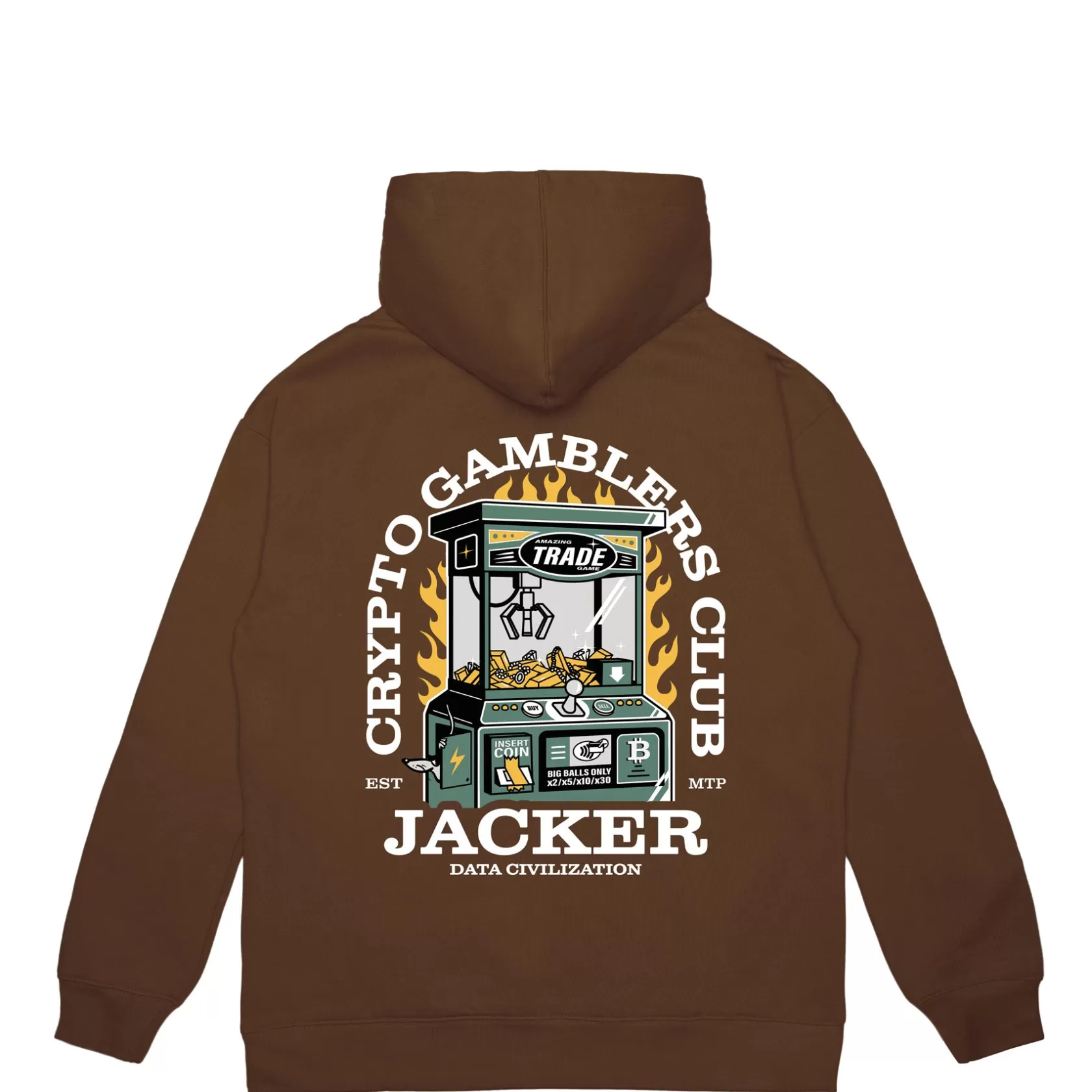 Crypto Club-Hoodie-Brown^Jacker Outlet