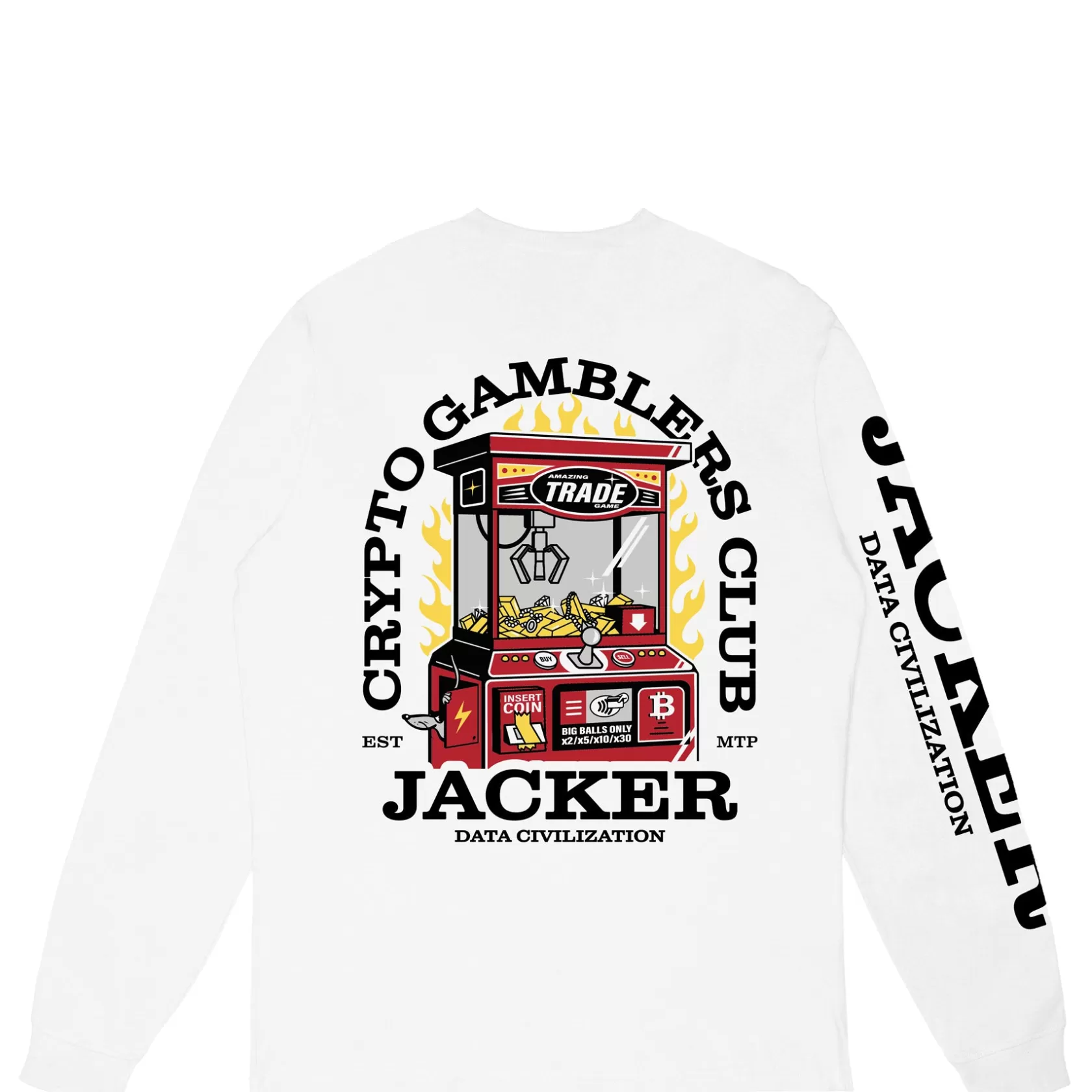 Crypto Club-Long Sleeves-White^Jacker Discount