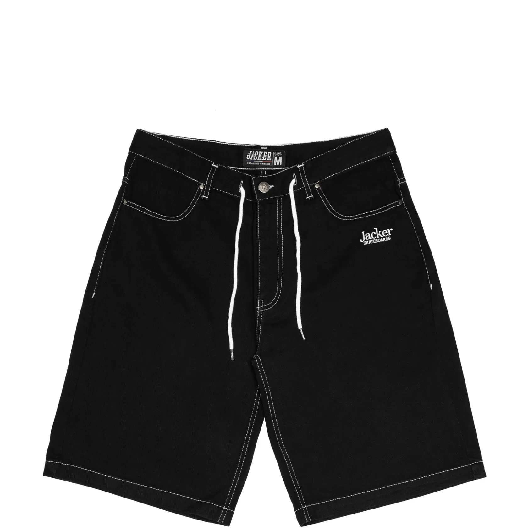 Denim Baggy Short-Black^Jacker Fashion