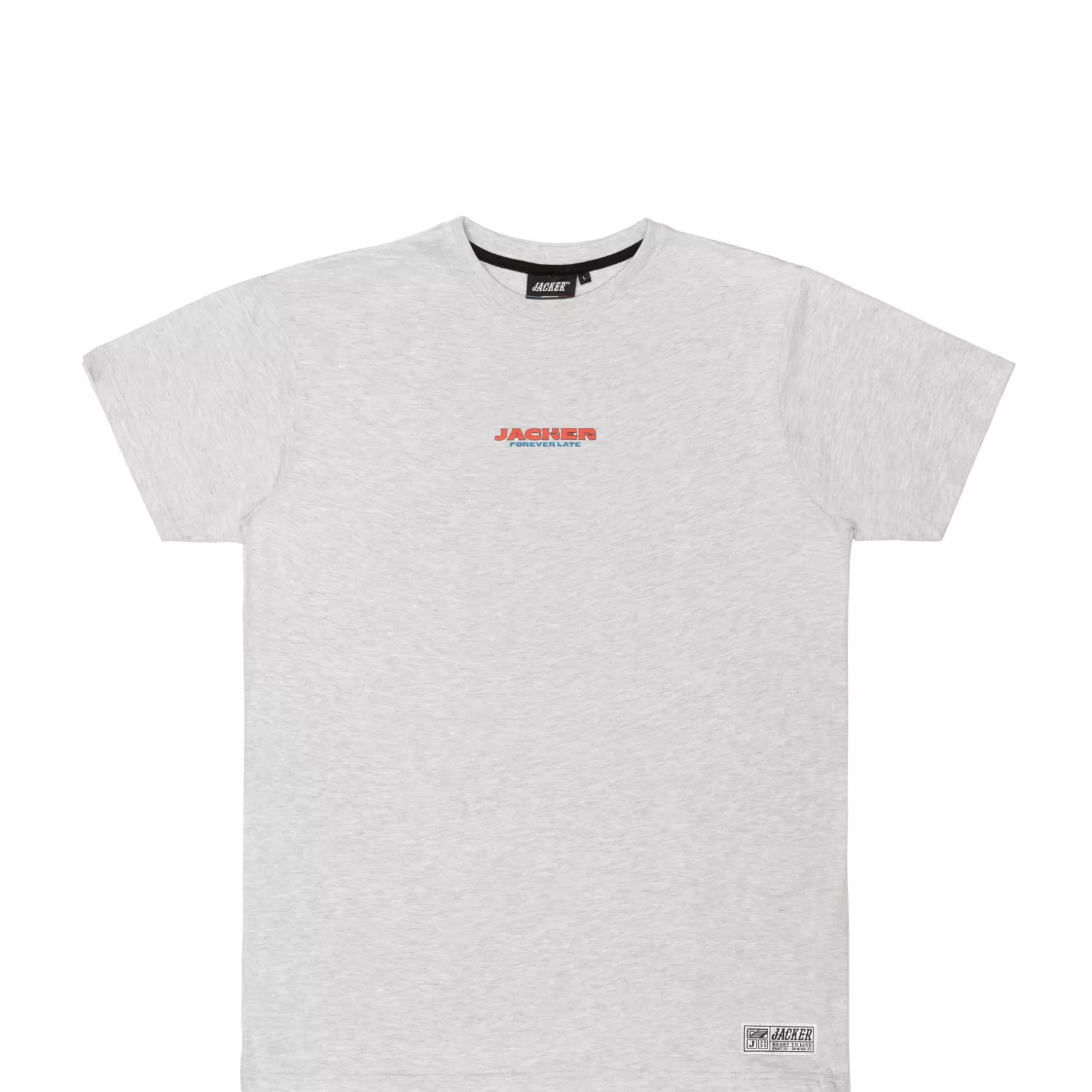 Forever Late-T-Shirt-Heather Grey^Jacker Hot