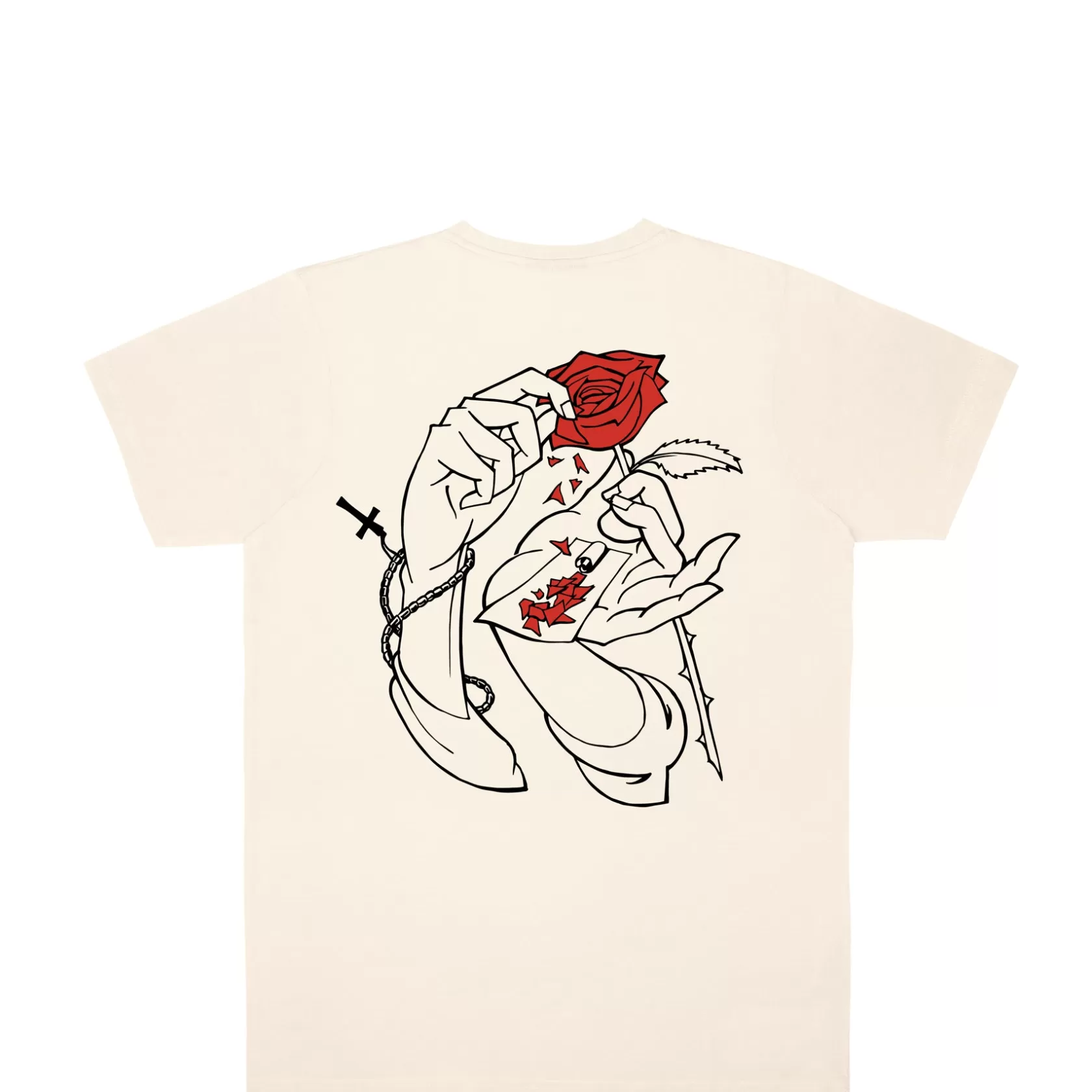 Holy Roses-T-Shirt-Beige^Jacker Outlet