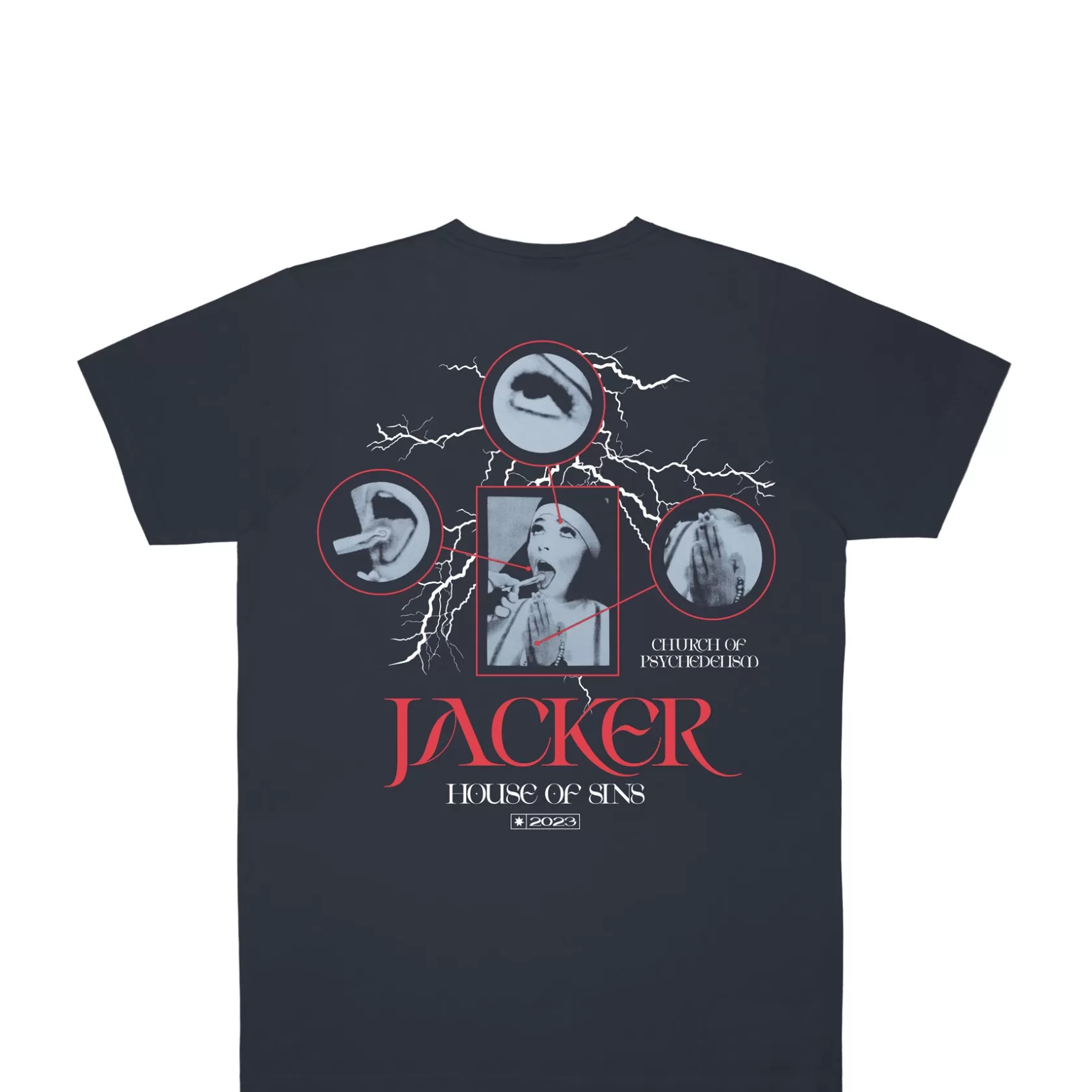 House Of Sins-T-Shirt-Navy^Jacker Cheap