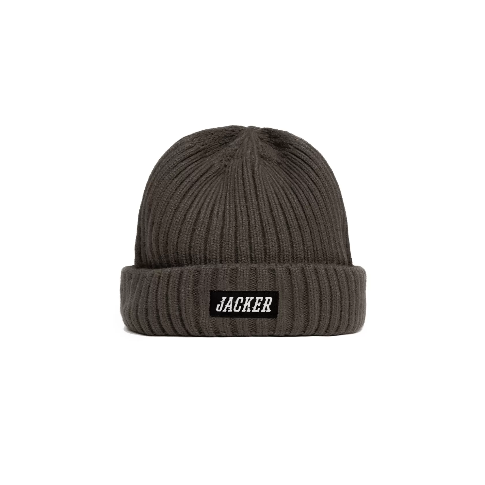 Team Logo-Short Beanie-Dark Brown^Jacker Hot