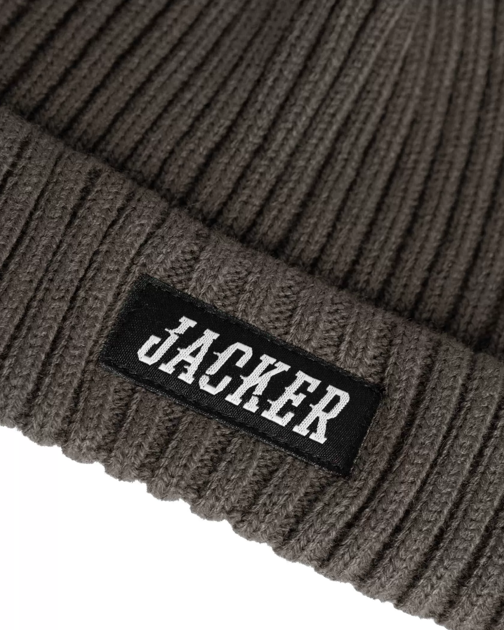 Team Logo-Short Beanie-Dark Brown^Jacker Hot